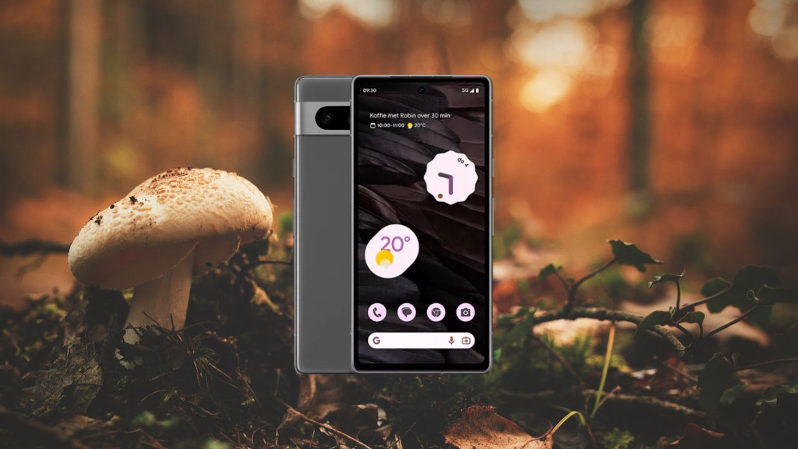 Google Pixel 8 in het bos