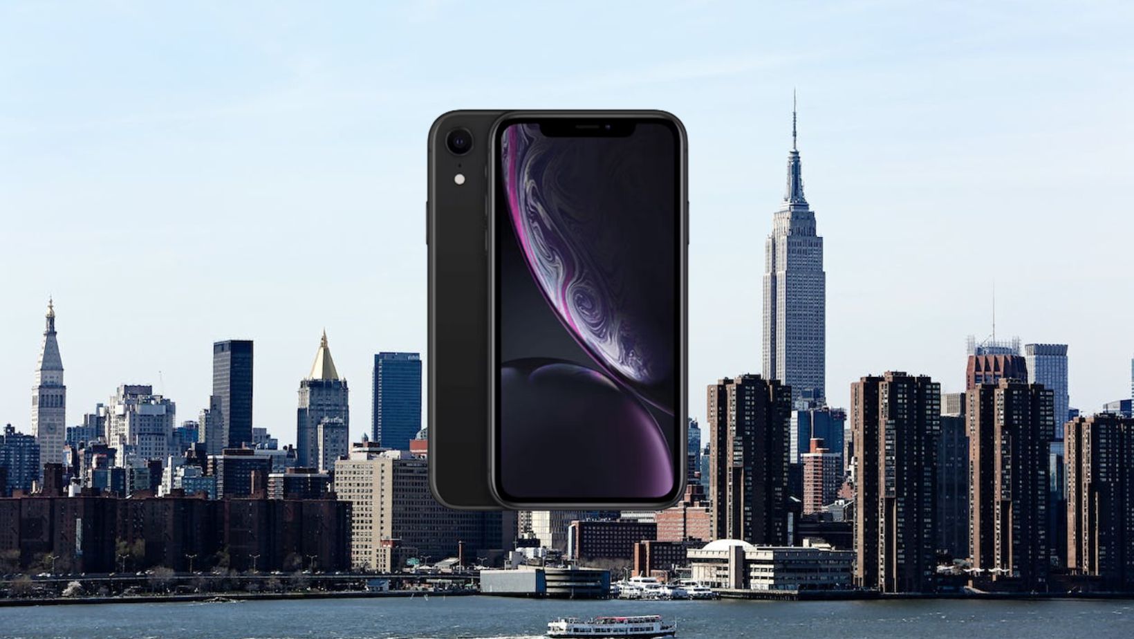 iPhone XR voor skyline