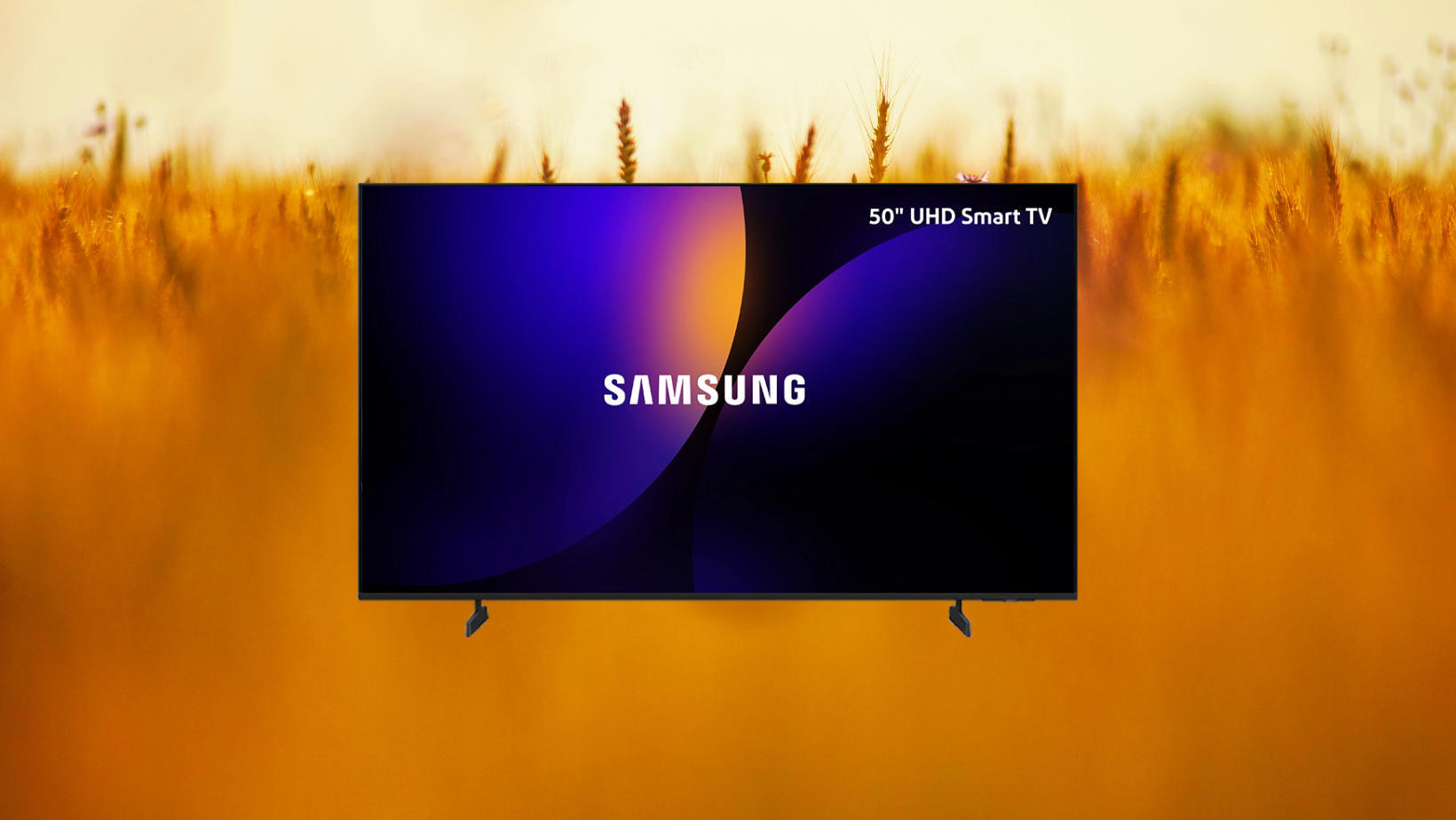 Samsung TV voor oranje achtergrond