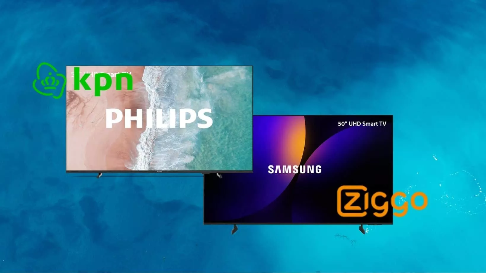 twee televisies ziggo en kpn